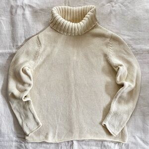 VTG Pure Cotton Knit Turtleneck Cowl Sweater